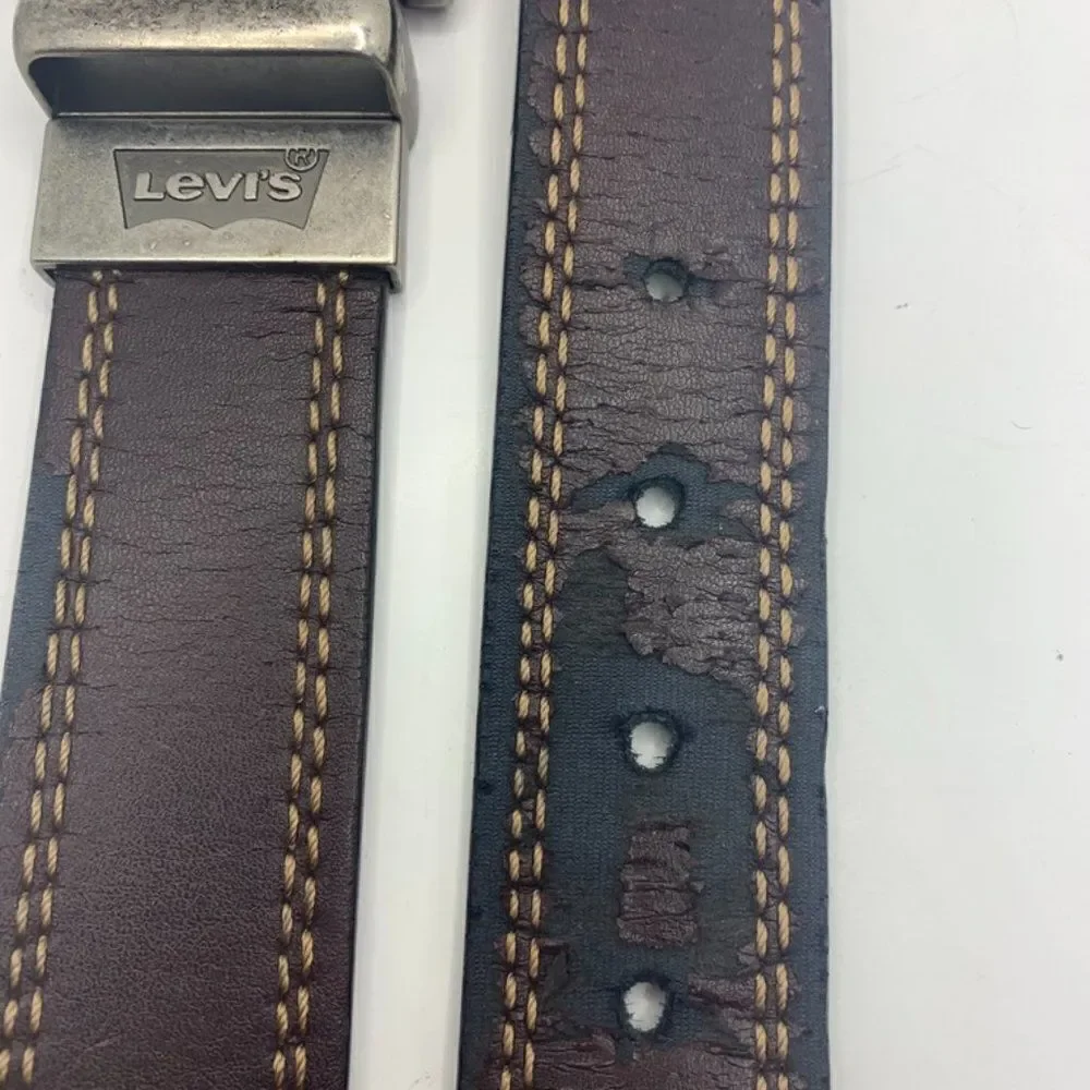 Levis Black and Brown Leather Reversible Belt
